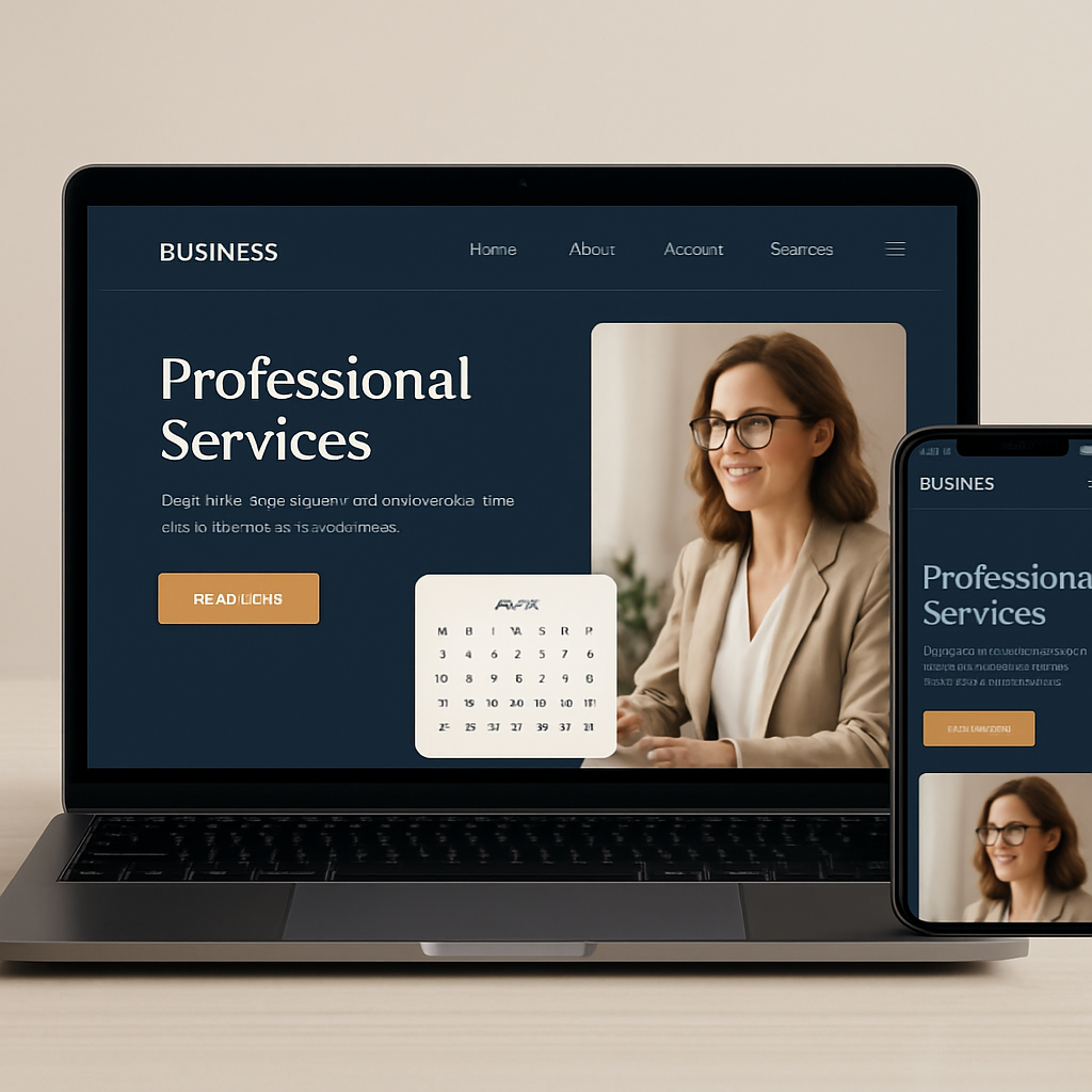Example of a modern business website built by Elevare